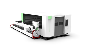 High Quality Fully Closed Fiber Laser Cutting Machine with Exchange Table for Mild Steel Stainless Steel Aluminum Brass Copper Plate Cutting 