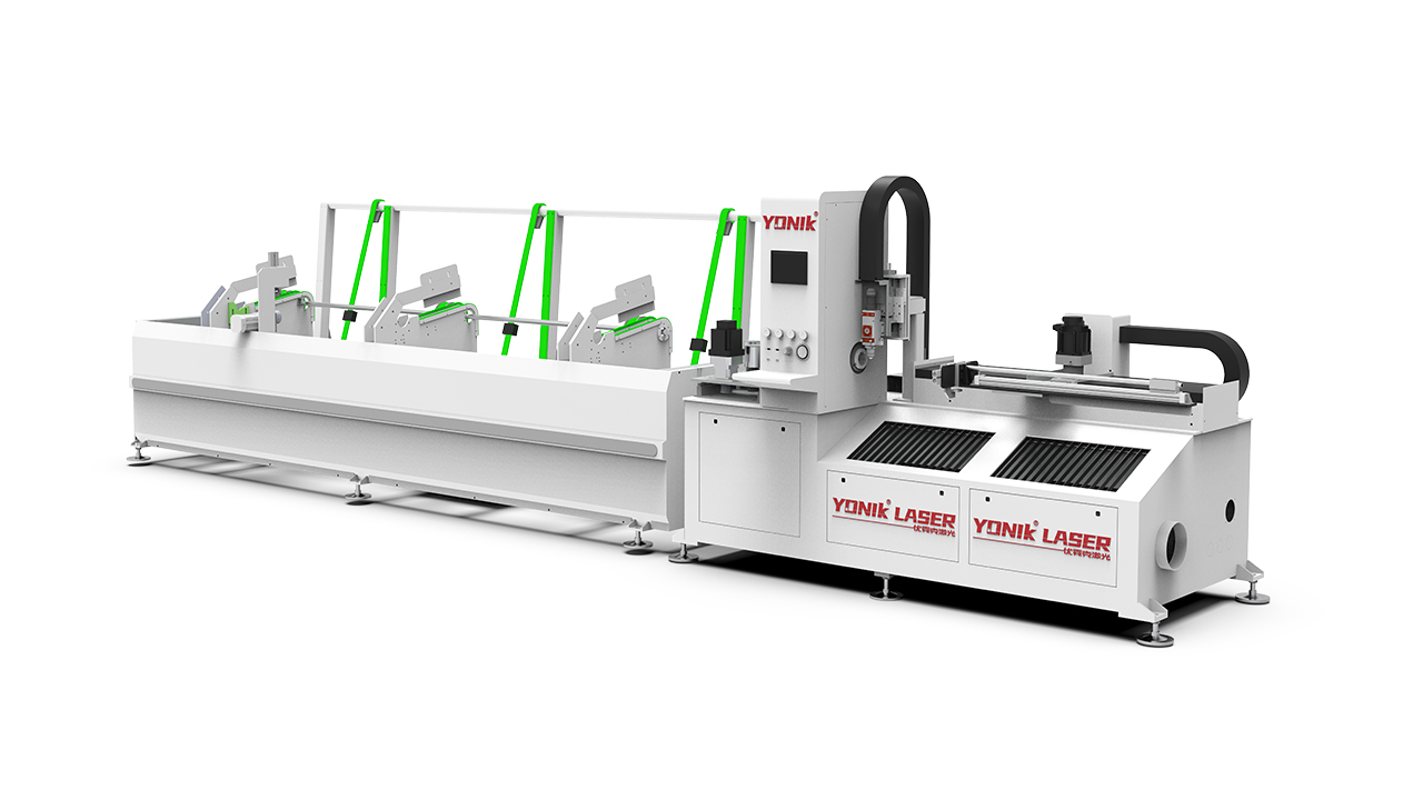 6m Laser Automatic Pipe Cutting Machine For Carbon Steel Stainless Steel Round Pipe Cutting 