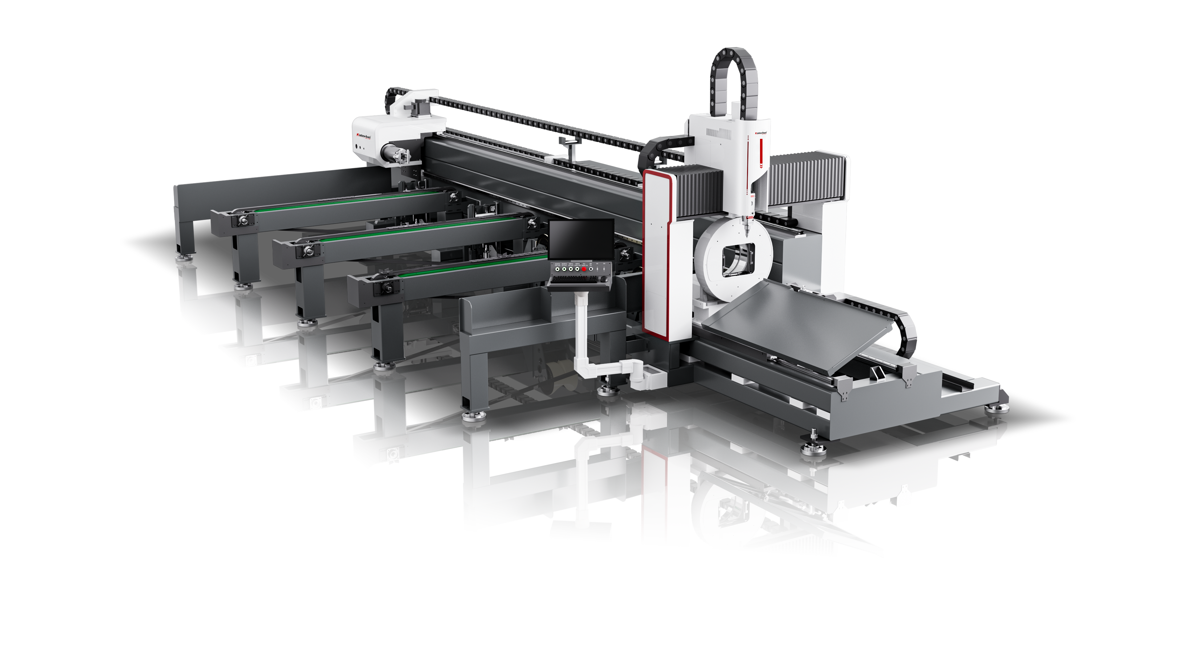 6012 semi-automatic loading laser tube cutting machine